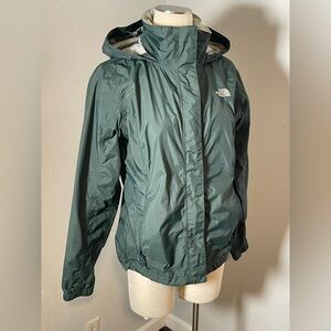 Hunter Green North Face Women’ Rain Jacket, Size Medium